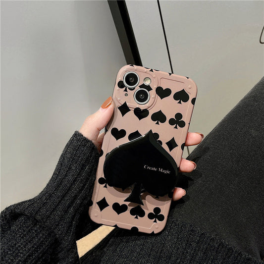 Silikonhülle mit Queen of Spades ♠ Accessoires für Apple – stylischer Rückseitenschutz mit symbolischer Bedeutung.