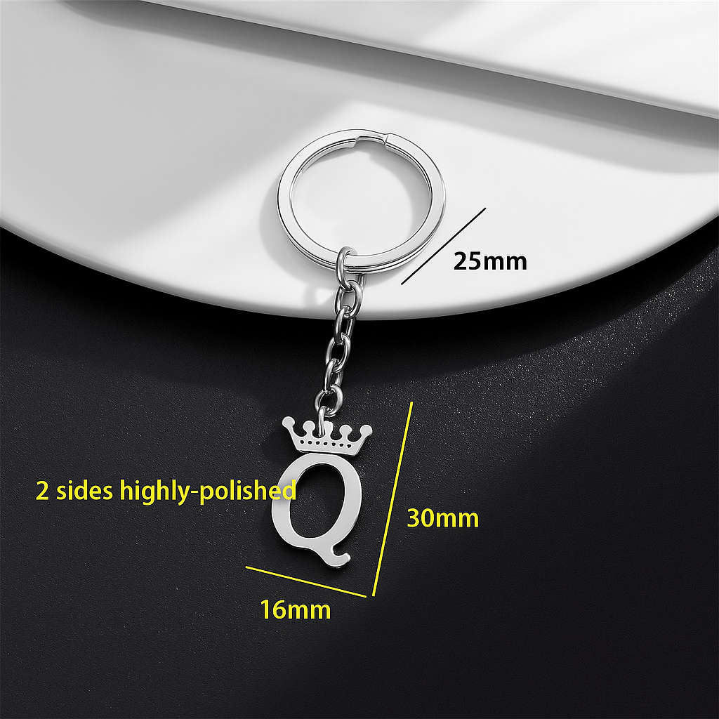 Queen of Spades Schlüsselanhänger Q Krone Top Accessoires