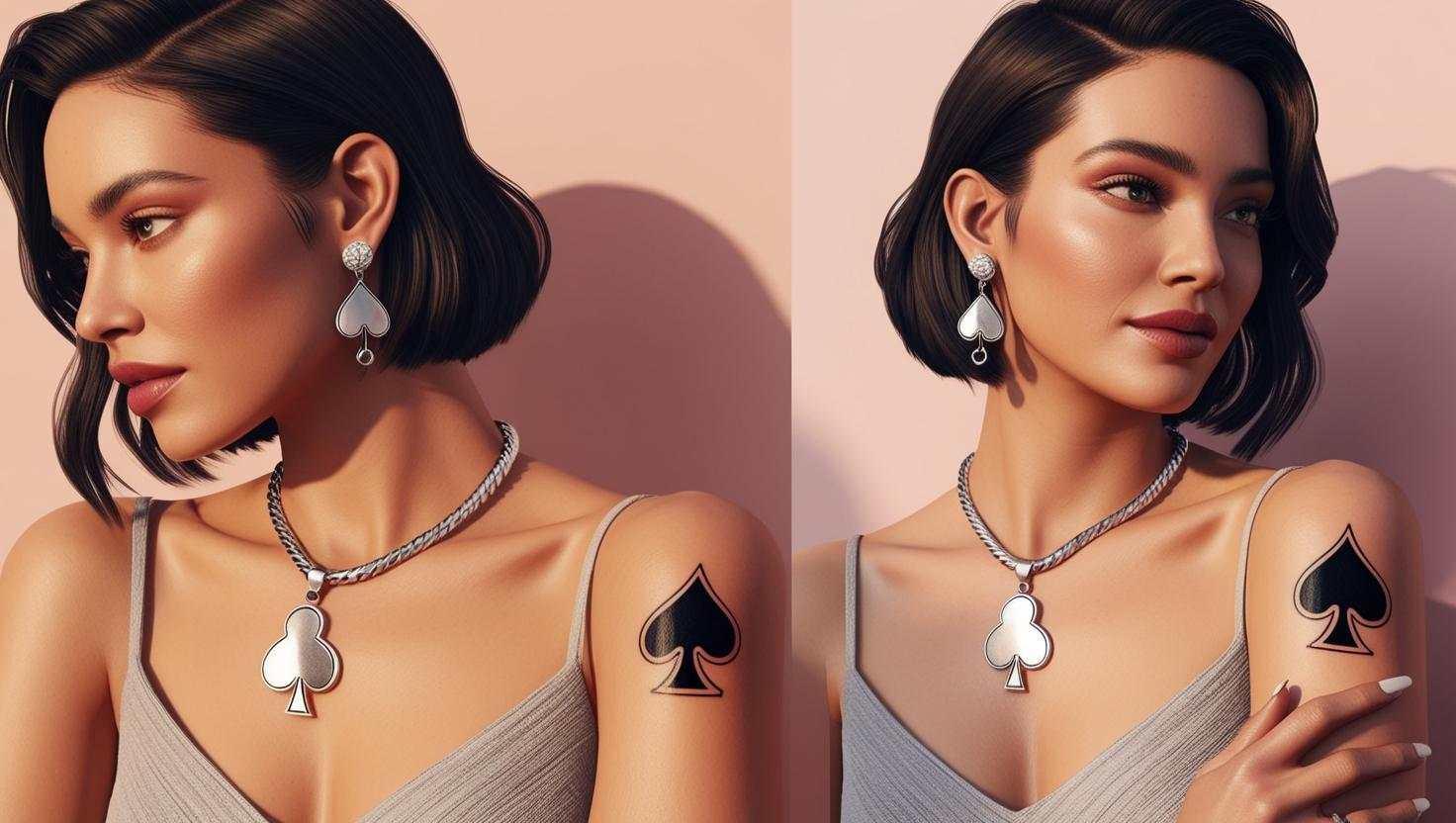Schwarze und goldene Accessoires von Queen of Spades mit Taschen, Caps und Gürtel für stilbewusste Frauen