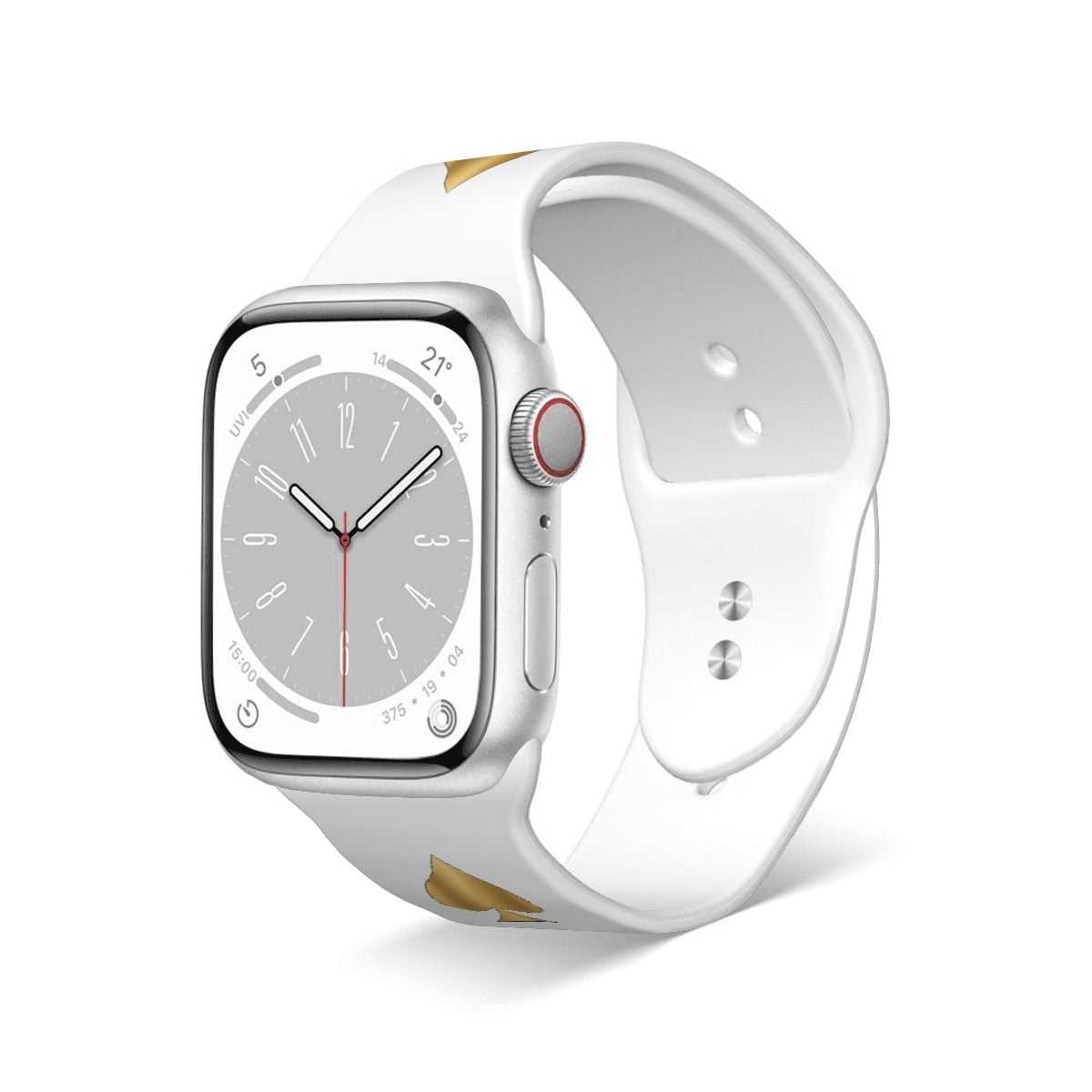 Queen of Spades Apple Watch Armband aus silikon mit PIK Design und UV-Druck, kompatibel 38-44mm, sportlich und langlebig