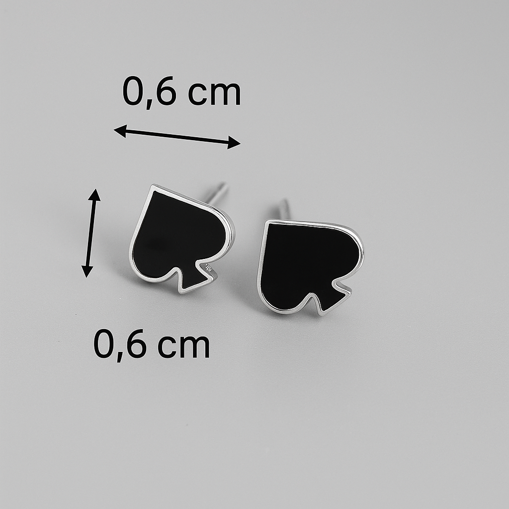 Maße vom Pik Ohrstecker 