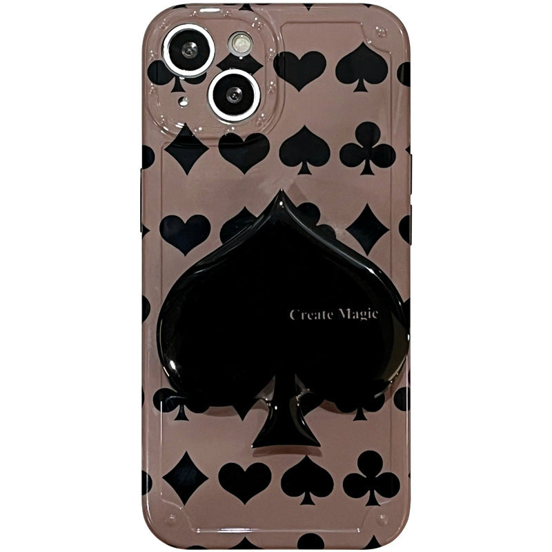 Silikonhülle mit Queen of Spades ♠ Accessoires für Apple – stylischer Rückseitenschutz mit symbolischer Bedeutung.