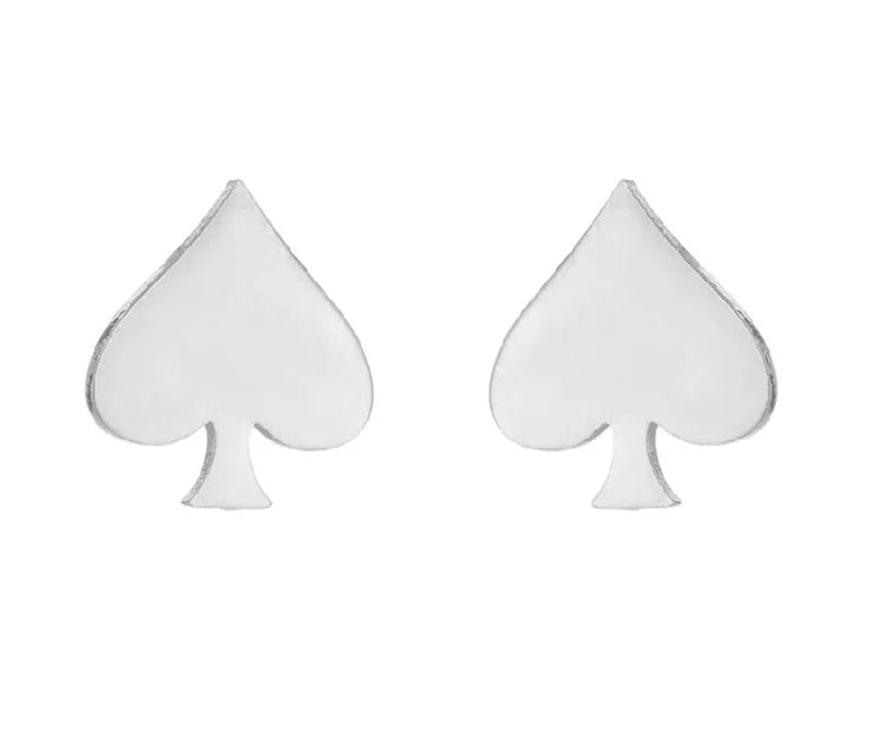 Silber Pik Ohr Stecker weiße Hintergrund ￼