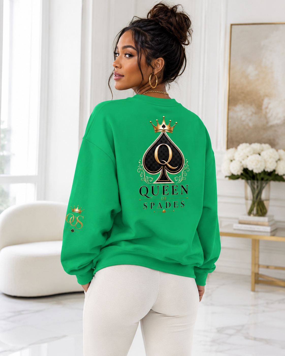 Queen of Spades Unisex Sweatshirt – Klassischer QOS Pullover mit Spade-Logo