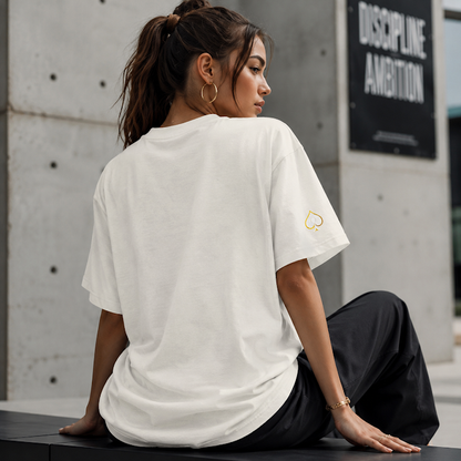 Queen of Spades Oversized Faded T-Shirt Rückansicht