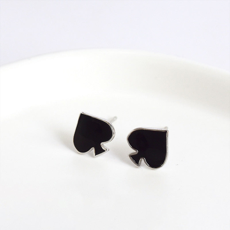 PIK Symbol Ohrstecker Schwarz 