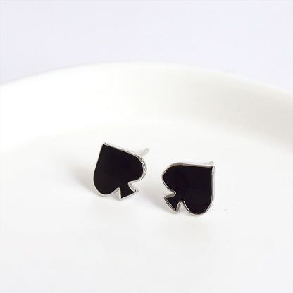 PIK Symbol Ohrstecker Schwarz 