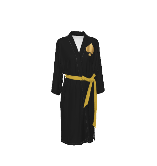 Queen of Spades Satin Kimono 3d