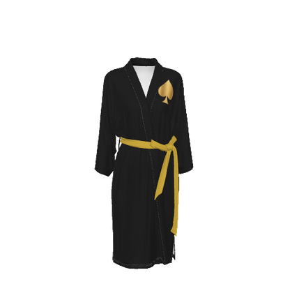 Queen of Spades Satin Kimono 3d