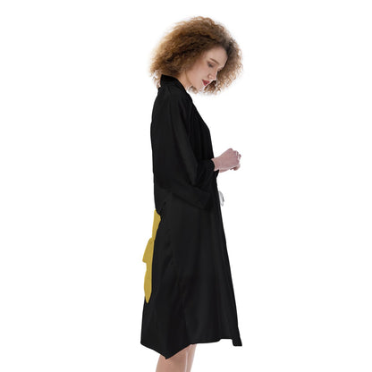 Queen of Spades Satin Kimono seitlich