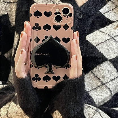 Silikonhülle mit Queen of Spades ♠ Accessoires für Apple – stylischer Rückseitenschutz mit symbolischer Bedeutung.