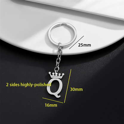 Queen of Spades Schlüsselanhänger Q Krone Top Accessoires