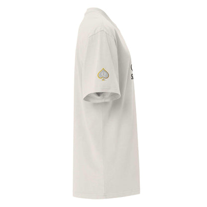 Queen of Spades Oversized T-Shirt mit Vintage Pik Spade-Logo in Faded Eucalyptus und kastiger Passform
