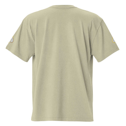 Queen of Spades Oversized T-Shirt mit faded Eukalyptus-Farbe und dezentem Pik Spade-Logo in Vintage-Look