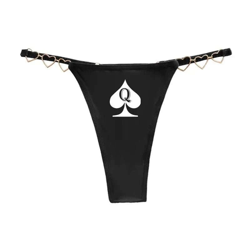 Queen of Spades Luxus Tanga edler String mit Pik Qos - Queen - of - Spades - Store