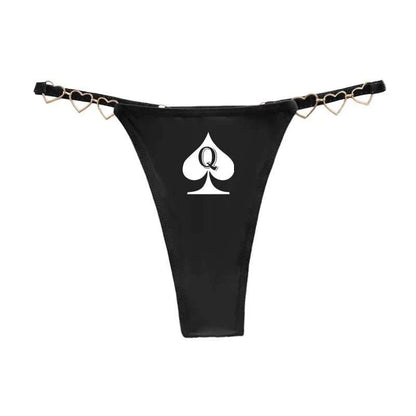 Queen of Spades Luxus Tanga edler String mit Pik Qos - Queen - of - Spades - Store