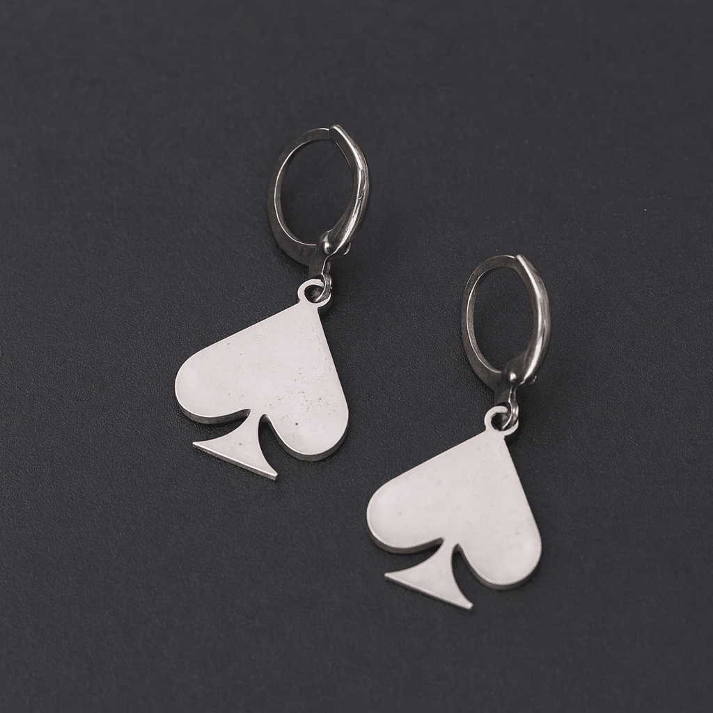 Queen of Spades Ohrringe Hotwife Edelstahl Pik-Symbol Modeschmuck Frauen