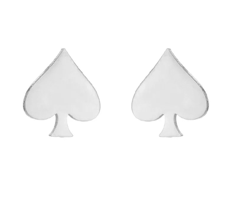 Queen of Spades Ohrstecker Qos BBC Hotwife Pik Edelstahl Schmuck 4 Farben - Queen - of - Spades - Store