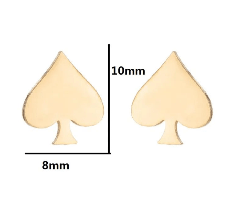 Queen of Spades Ohrstecker Qos BBC Hotwife Pik Edelstahl Schmuck 4 Farben - Queen - of - Spades - Store