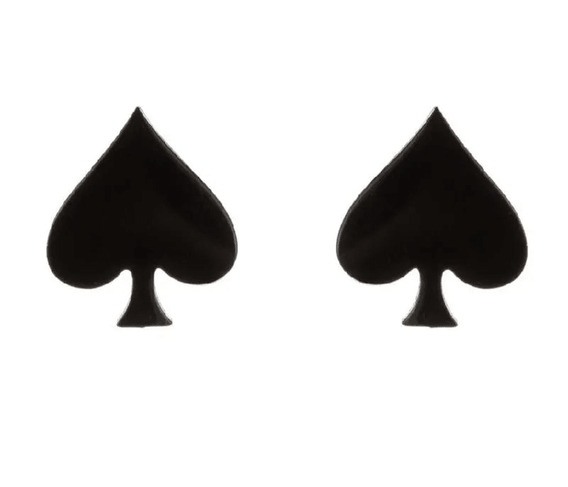 Queen of Spades Ohrstecker Qos BBC Hotwife Pik Edelstahl Schmuck 4 Farben - Queen - of - Spades - Store