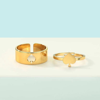 Queen of Spades Ring Edelstahl Pik Schmuck Versprechensring Paar Ringe - Queen - of - Spades - Store