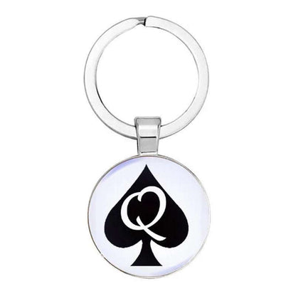 Queen of Spades Schlüsselanhänger mit Qos BBC Jack Symbol Accessoires - Queen - of - Spades - Store