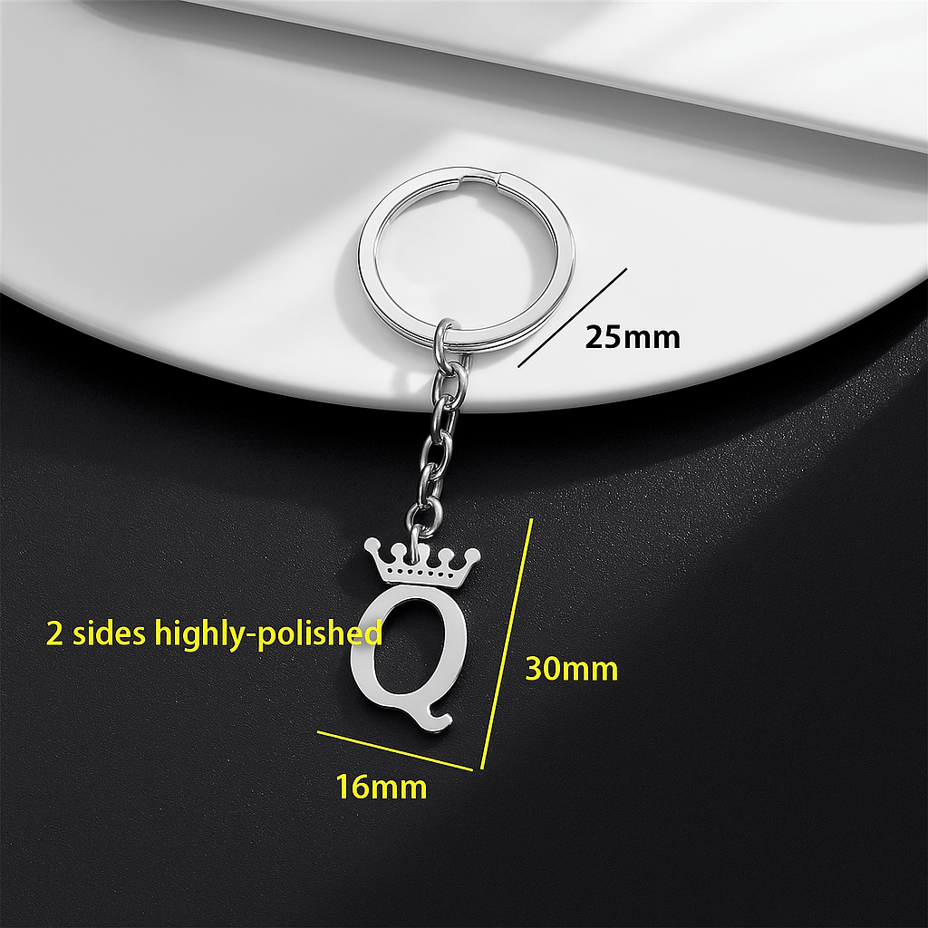 Queen of Spades Schlüsselanhänger Q Krone Top Accessoires - Queen - of - Spades - Store