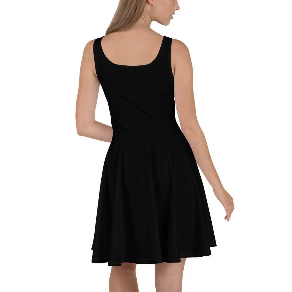 Queen of Spades Skaterkleid Schwarz mit goldenen Pik - Symbolen - Queen - of - Spades - Store