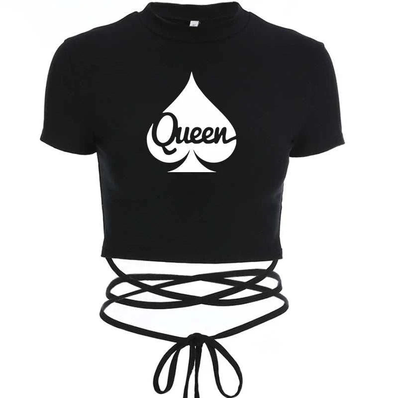 Queen of Spades Top BBC, Pik, Qos, Hotwife Oberteil mit Bändern 14 Varianten zur Auswahl - Queen - of - Spades - Store