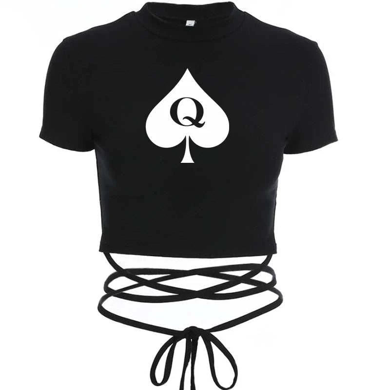 Queen of Spades Top BBC, Pik, Qos, Hotwife Oberteil mit Bändern 14 Varianten zur Auswahl - Queen - of - Spades - Store