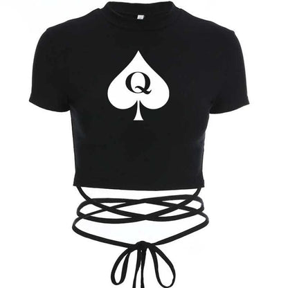 Queen of Spades Top BBC, Pik, Qos, Hotwife Oberteil mit Bändern 14 Varianten zur Auswahl - Queen - of - Spades - Store