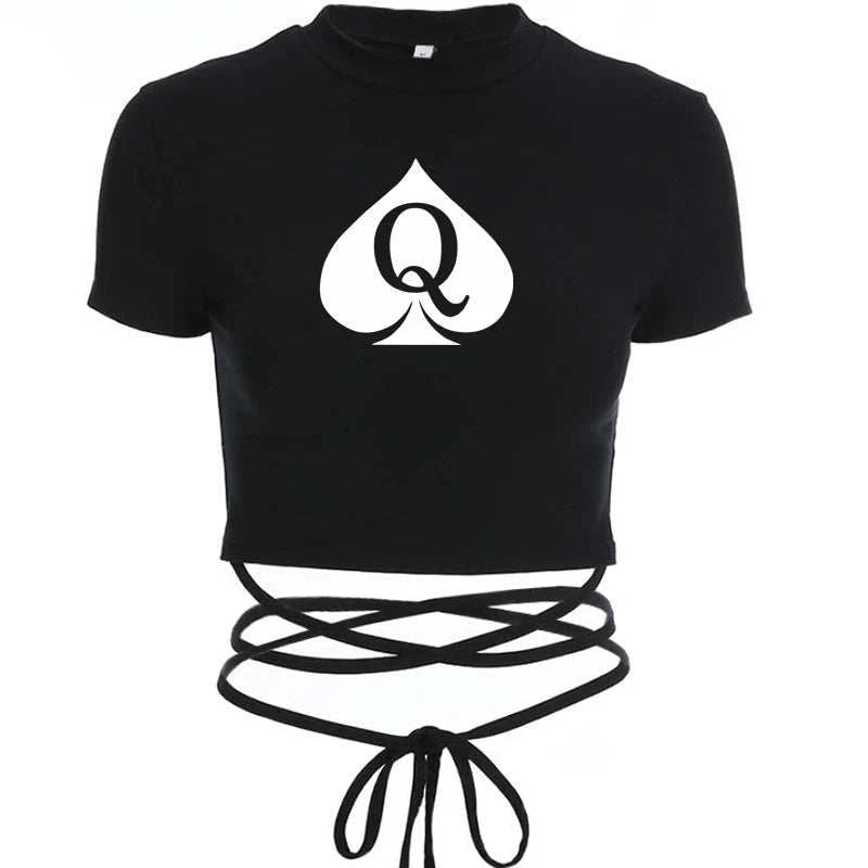Queen of Spades Top BBC, Pik, Qos, Hotwife Oberteil mit Bändern 14 Varianten zur Auswahl - Queen - of - Spades - Store