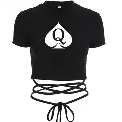 Queen of Spades Top BBC, Pik, Qos, Hotwife Oberteil mit Bändern 14 Varianten zur Auswahl - Queen - of - Spades - Store
