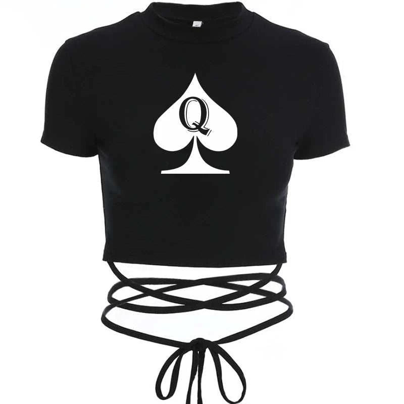Queen of Spades Top BBC, Pik, Qos, Hotwife Oberteil mit Bändern 14 Varianten zur Auswahl - Queen - of - Spades - Store