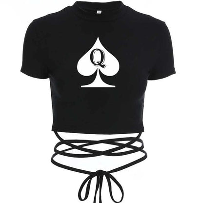 Queen of Spades Top BBC, Pik, Qos, Hotwife Oberteil mit Bändern 14 Varianten zur Auswahl - Queen - of - Spades - Store