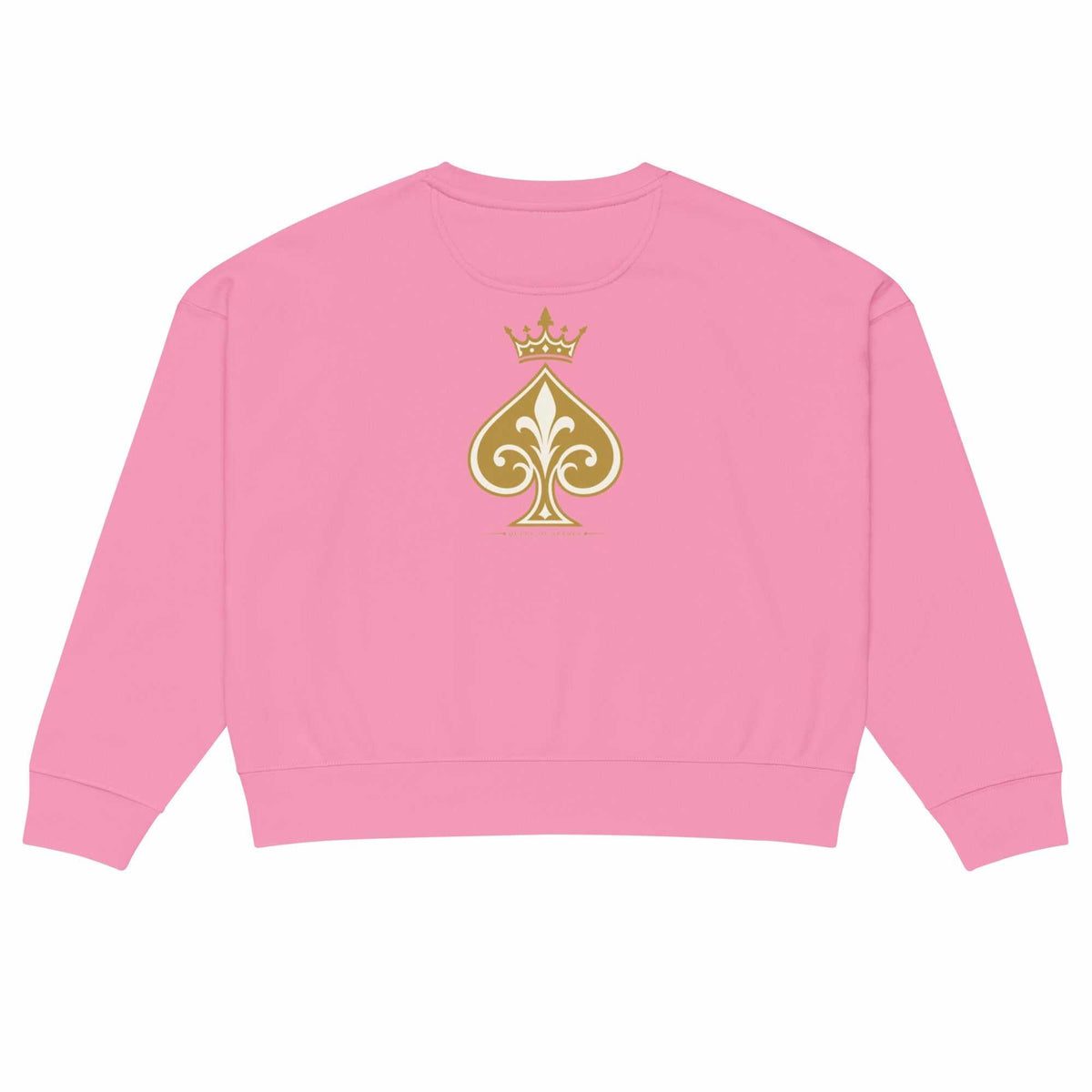 Queen of Spades Damen Sweatshirt mit Pik Spade Logo und Rundhalsausschnitt in Bio-Baumwolle