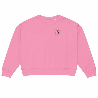 Queen of Spades Damen Sweatshirt in Grün mit Rundhalsausschnitt und Pik Spade-Logo, aus weicher Bio-Baumwolle