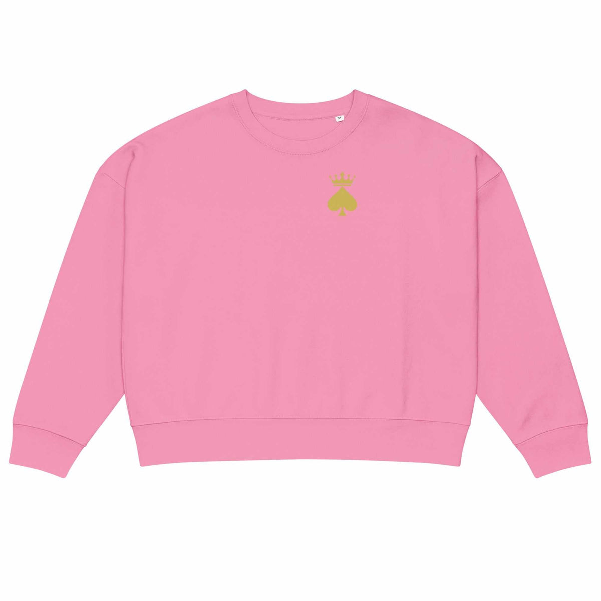 Queen of Spades Damen Sweatshirt mit Pik Spade-Logo in Bio-Baumwolle und Rundhalsausschnitt