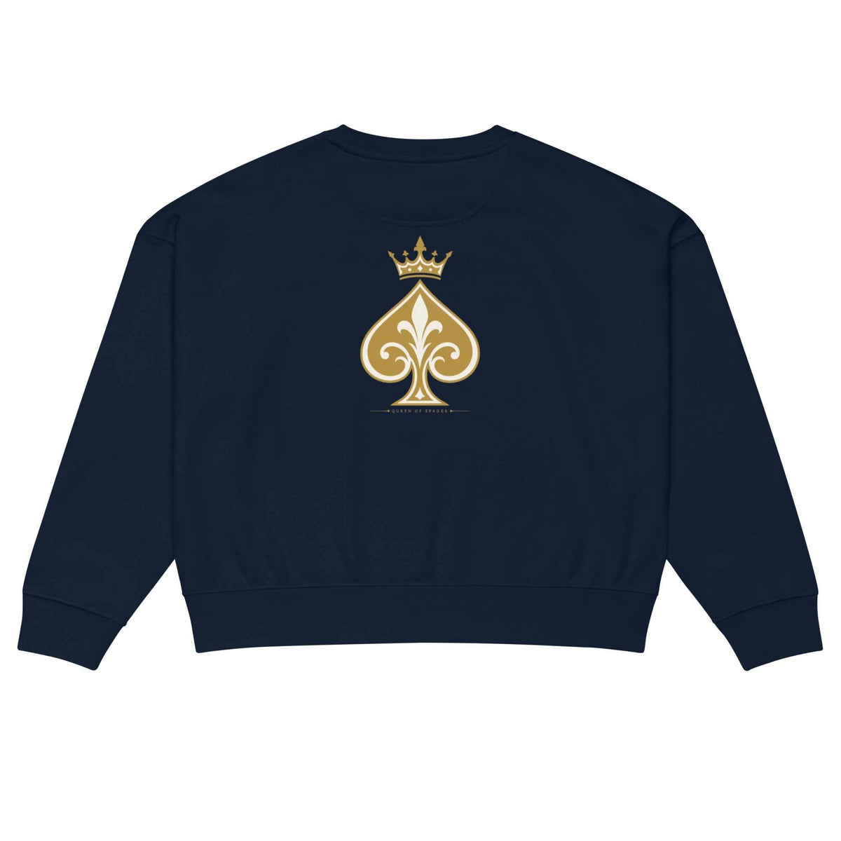 Queen of Spades Damen Bio-Sweatshirt mit Pik Spade-Logo und Rundhalsausschnitt