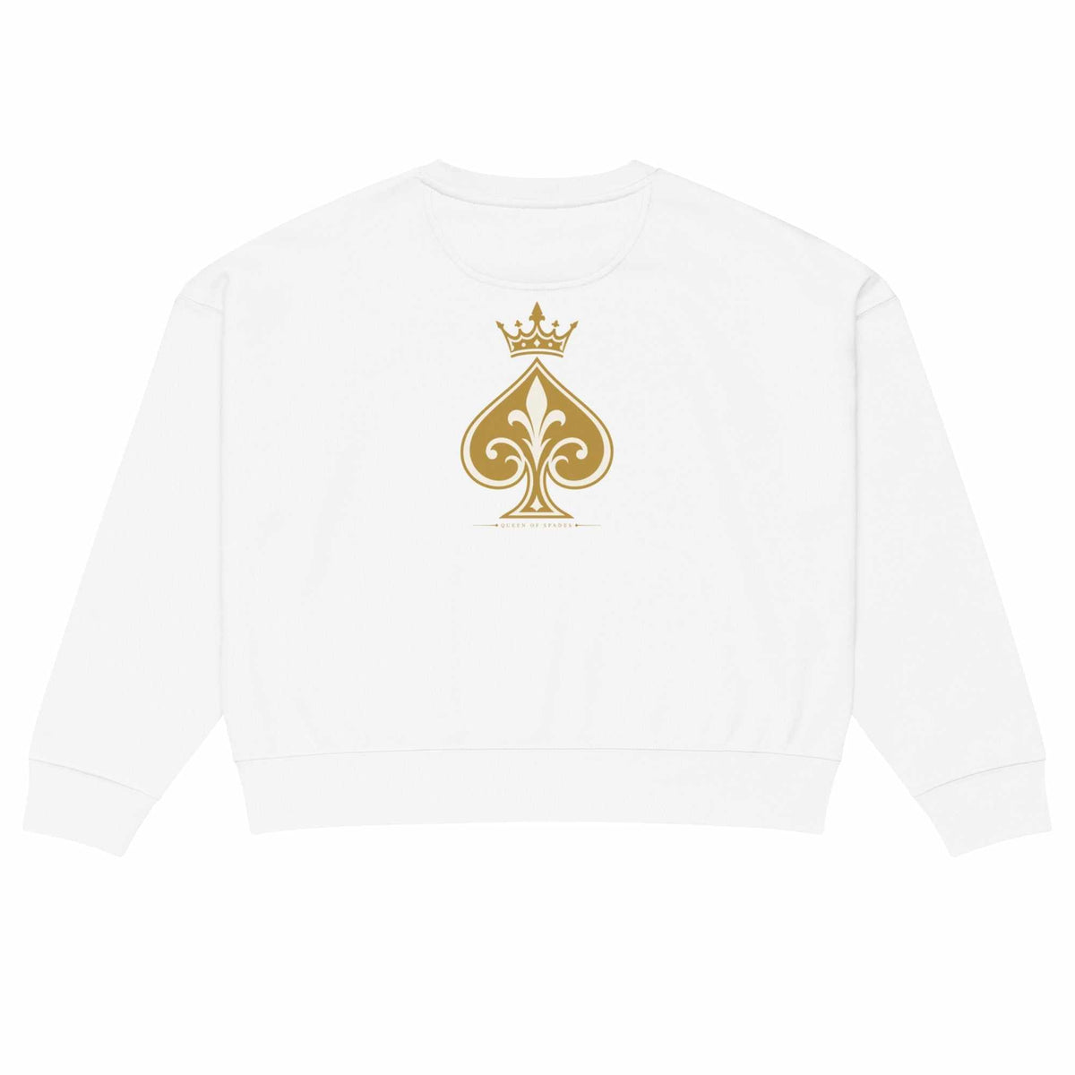 Queen of Spades Damen Sweatshirt mit Pik Spade-Logo und weicher Fleece-Innenseite in regulärer Passform